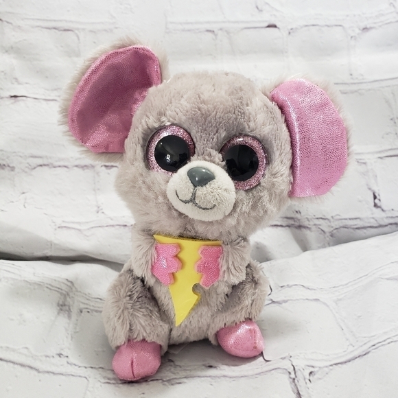 Ty Other - TY Beanie Boos Mouse Squeaker Plush 5.5" Stuffed Animal Toy 2015 Pink Glitter